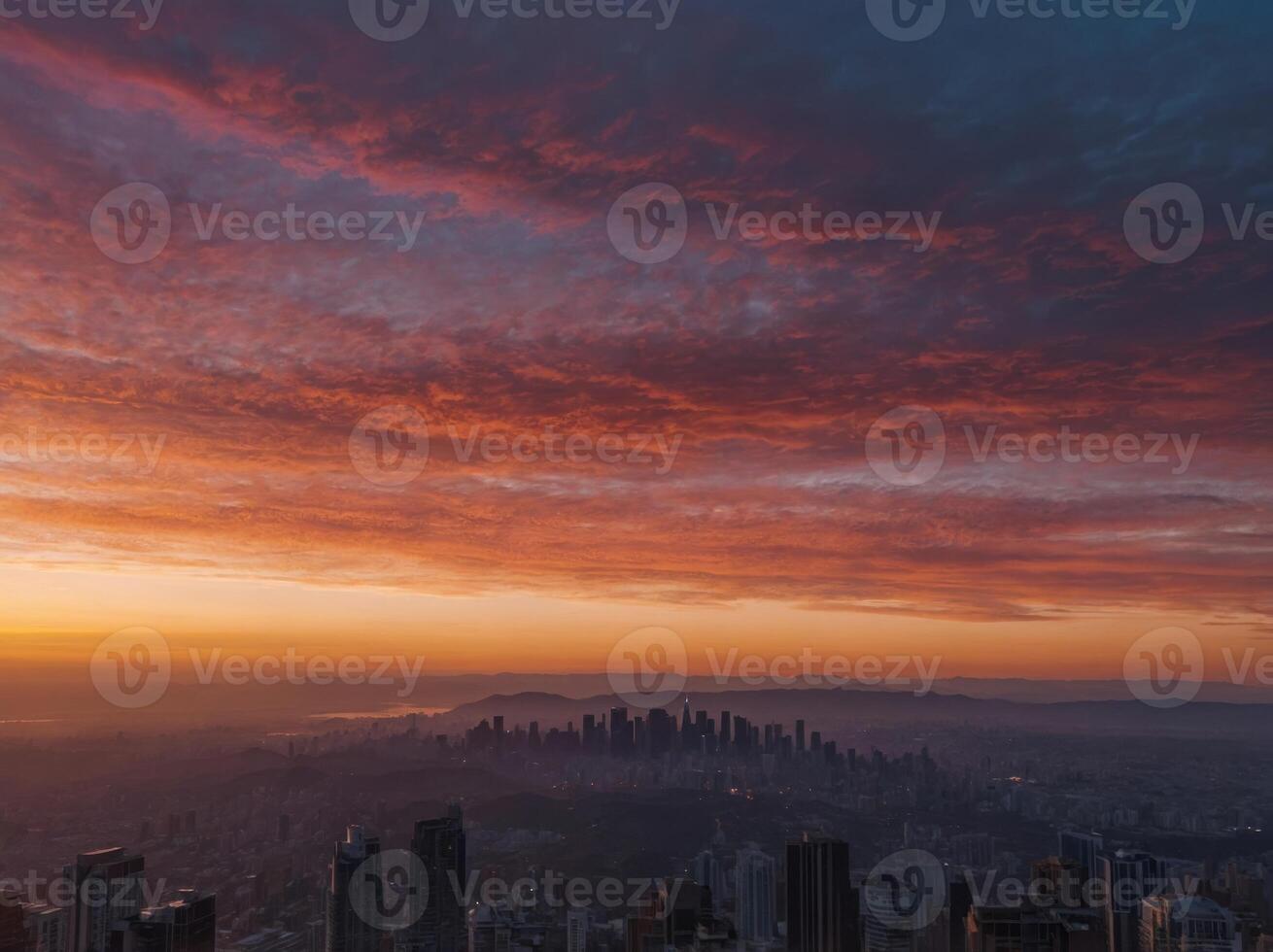 Marvel at the beauty of a sunrise gradient, where the colors of the dawn cascade across the sky in a breathtaking display, offering a stunning backdrop for creative exploration. photo