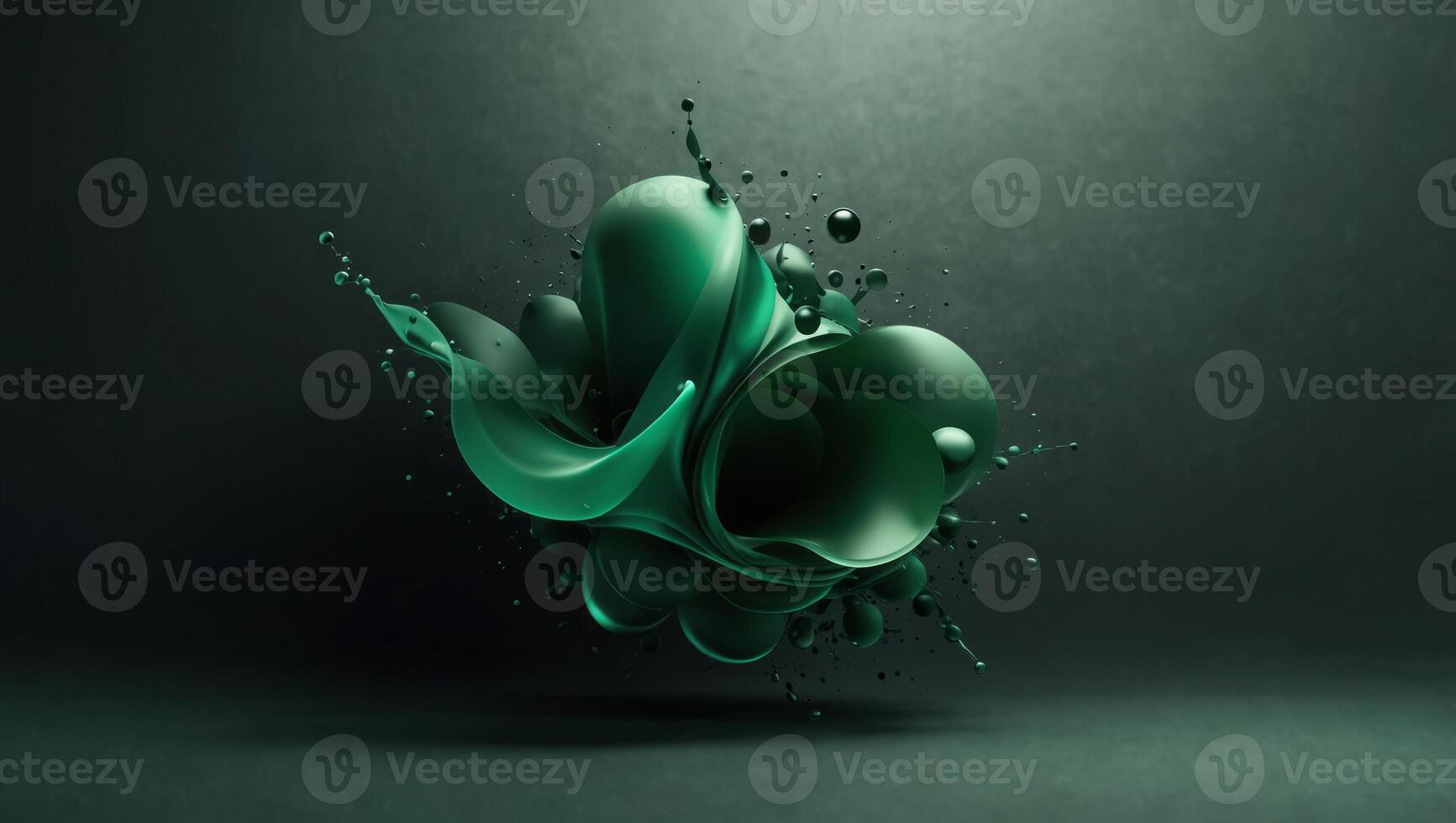 Unique abstract graphic elements Eco banner with a gradient shape Design template for presentation or flyer Abstract forms green dynamic composition Minimal mesh background. photo