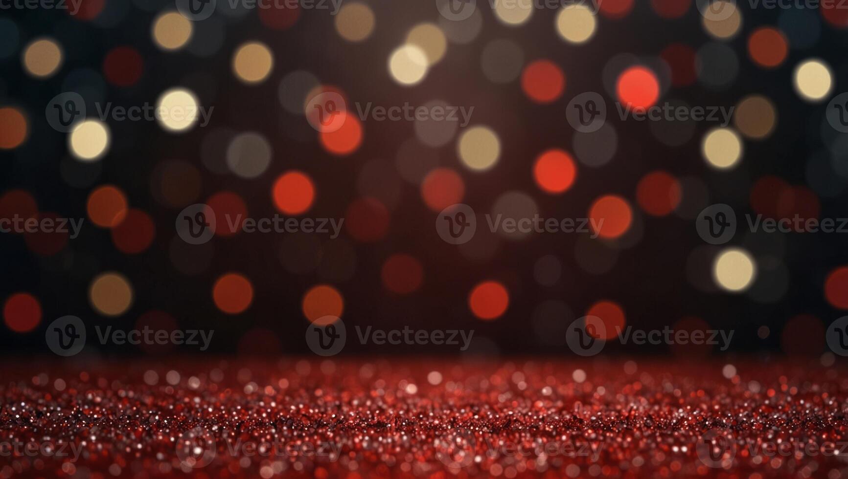 bokeh background with red and silver light glitter and diamond dust subtle tonal variations abstract maroon red christmas holiday winter background of falling red sparkle bokeh. photo