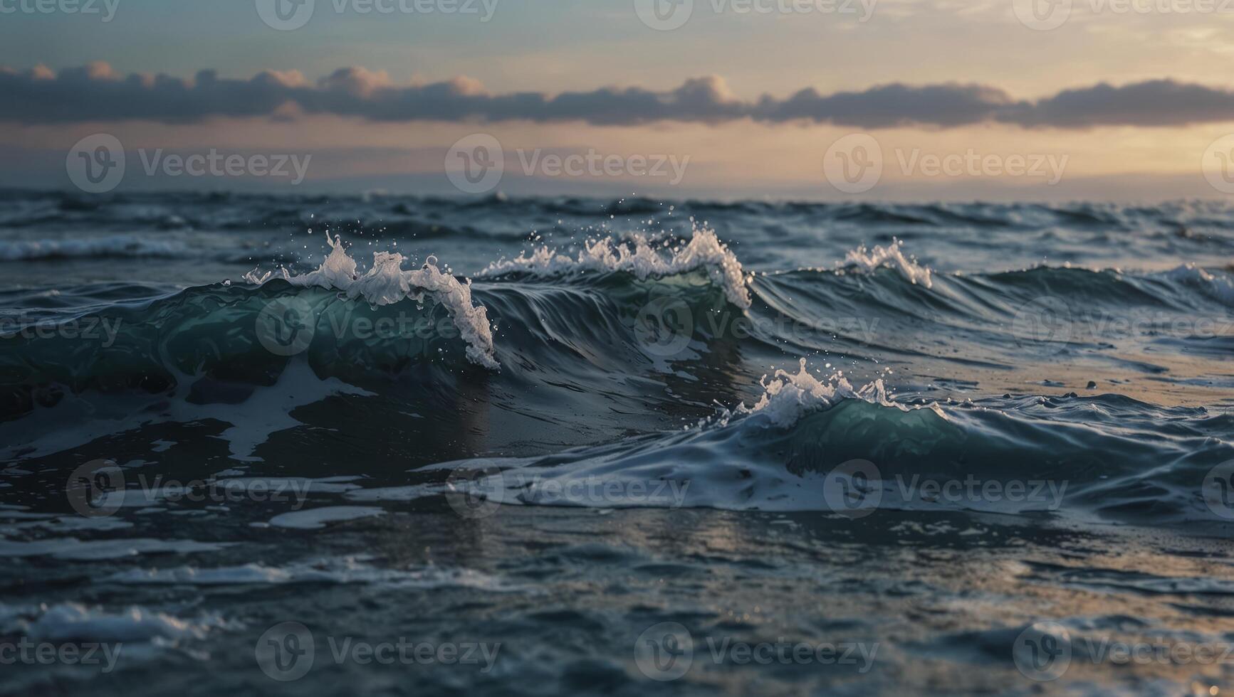 A serene and graceful combination of soft blue and pearl white waves, merging in a gentle dance that suggests the quiet beauty of a snowy landscape. photo