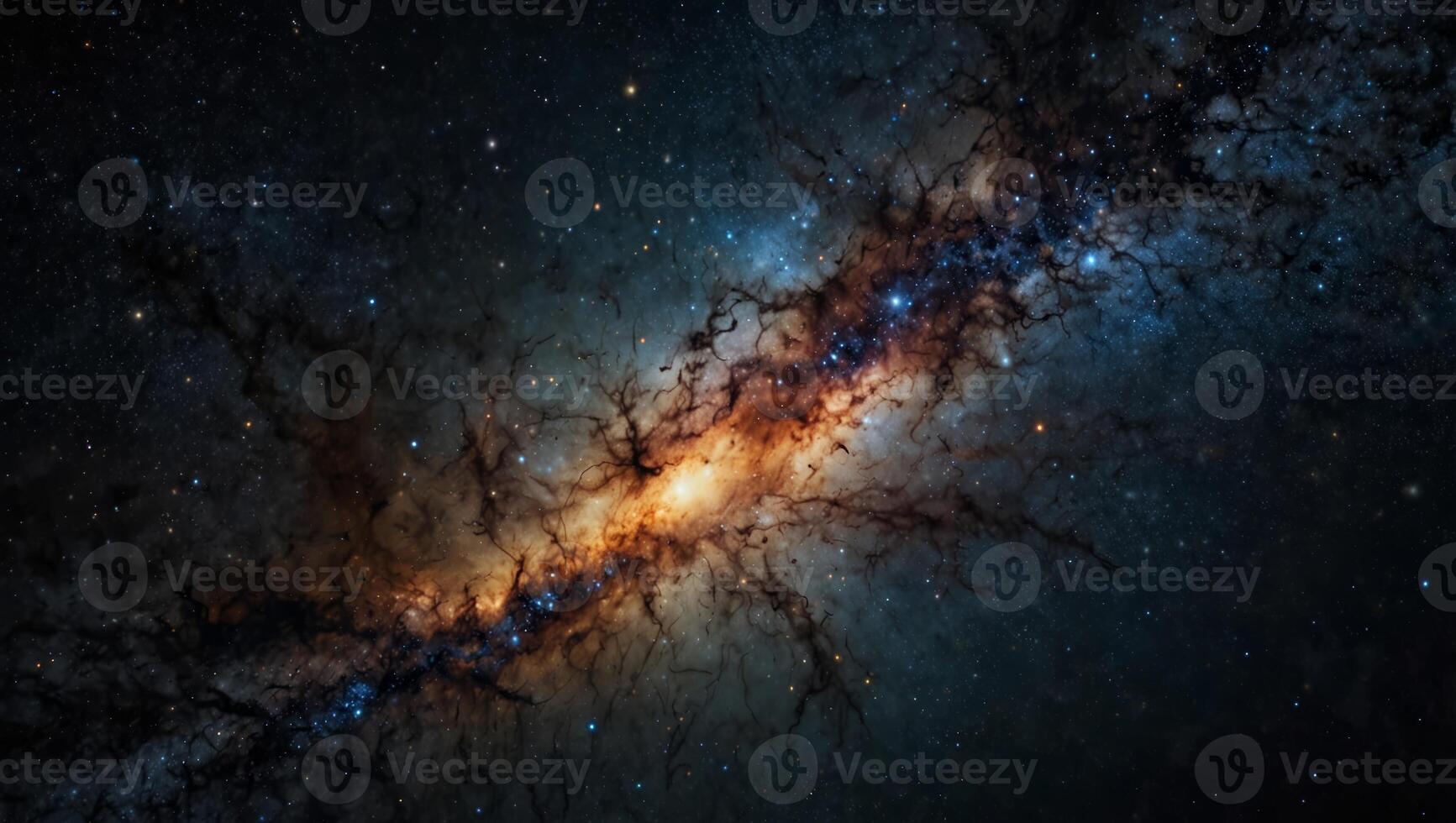 A stunning artists representation of the Milky Way galaxy in deep space, showcasing the beauty and mystery of our universe. photo
