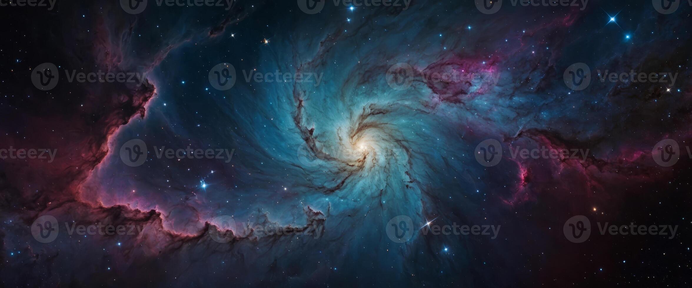 Abstract cosmic journey, colorful space nebula and stars, capturing the beauty of the universe for educational and natural world exploration purposes. photo