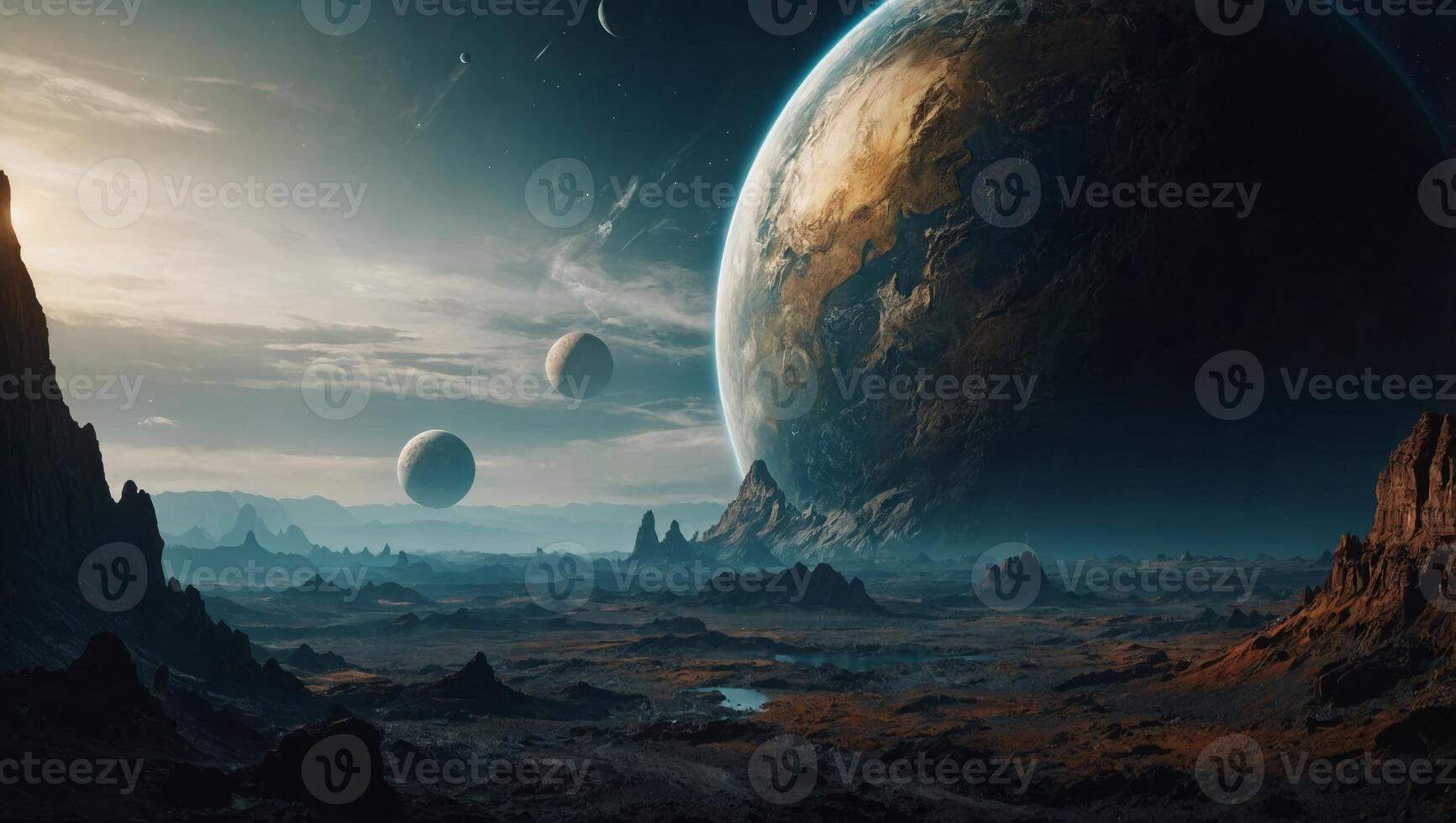 Abstract planet, concept photography on environmental theme. photo