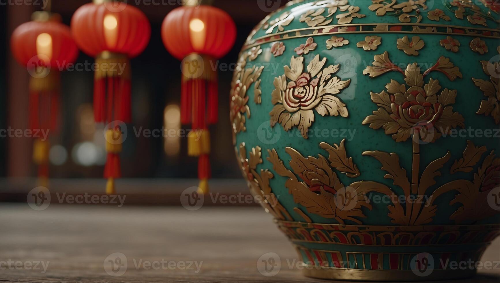 Chinese traditional oriental ornament background. photo