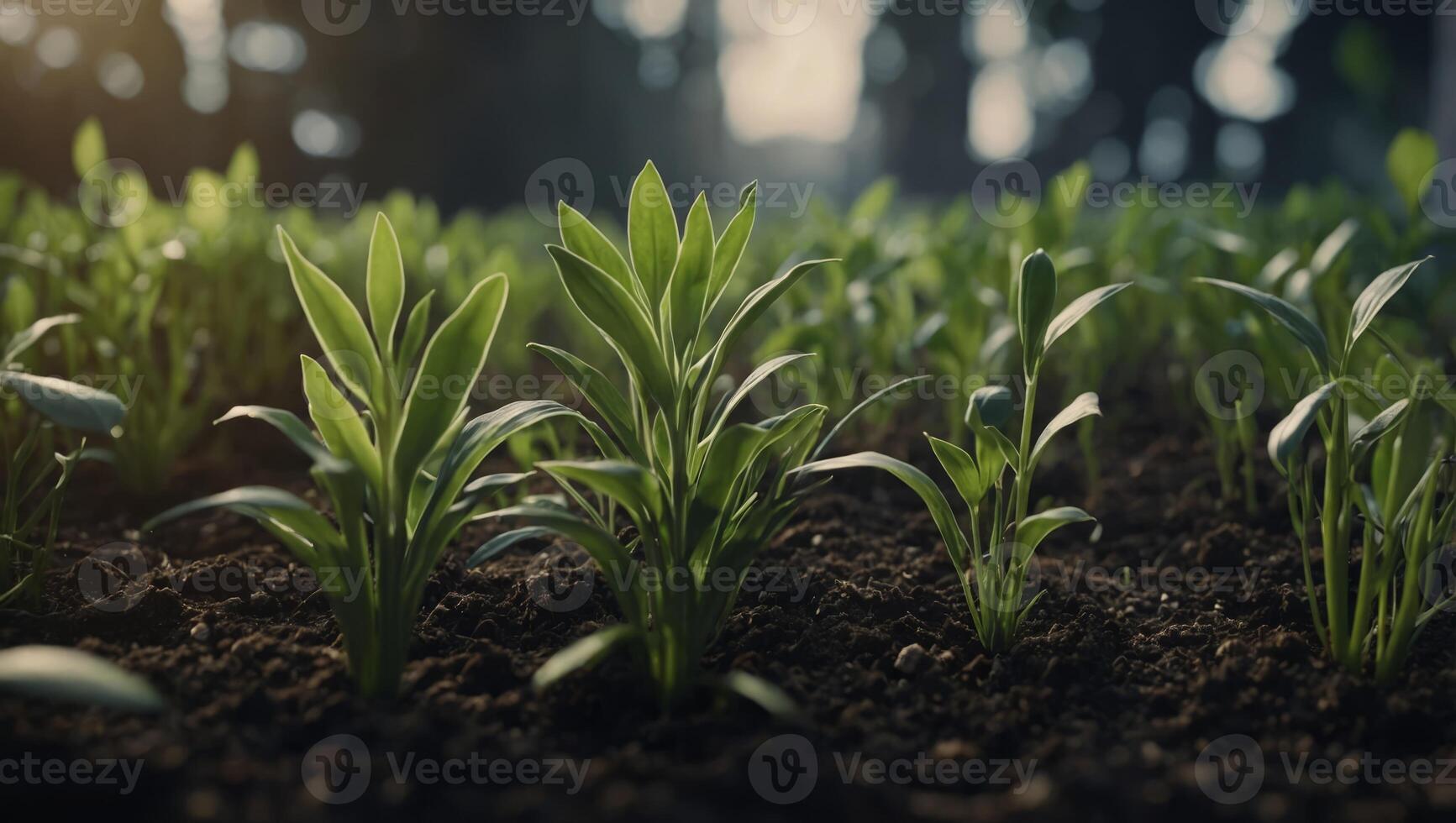The concept of plant communication illustrated using data paths. photo