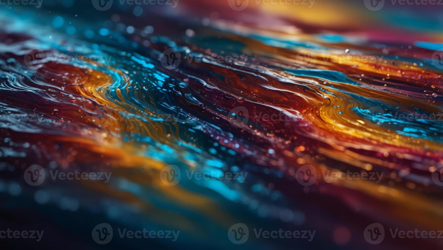 Witness the breathtaking beauty of fluidic motion as vibrant colors swirl in a harmonious gradient wave. photo