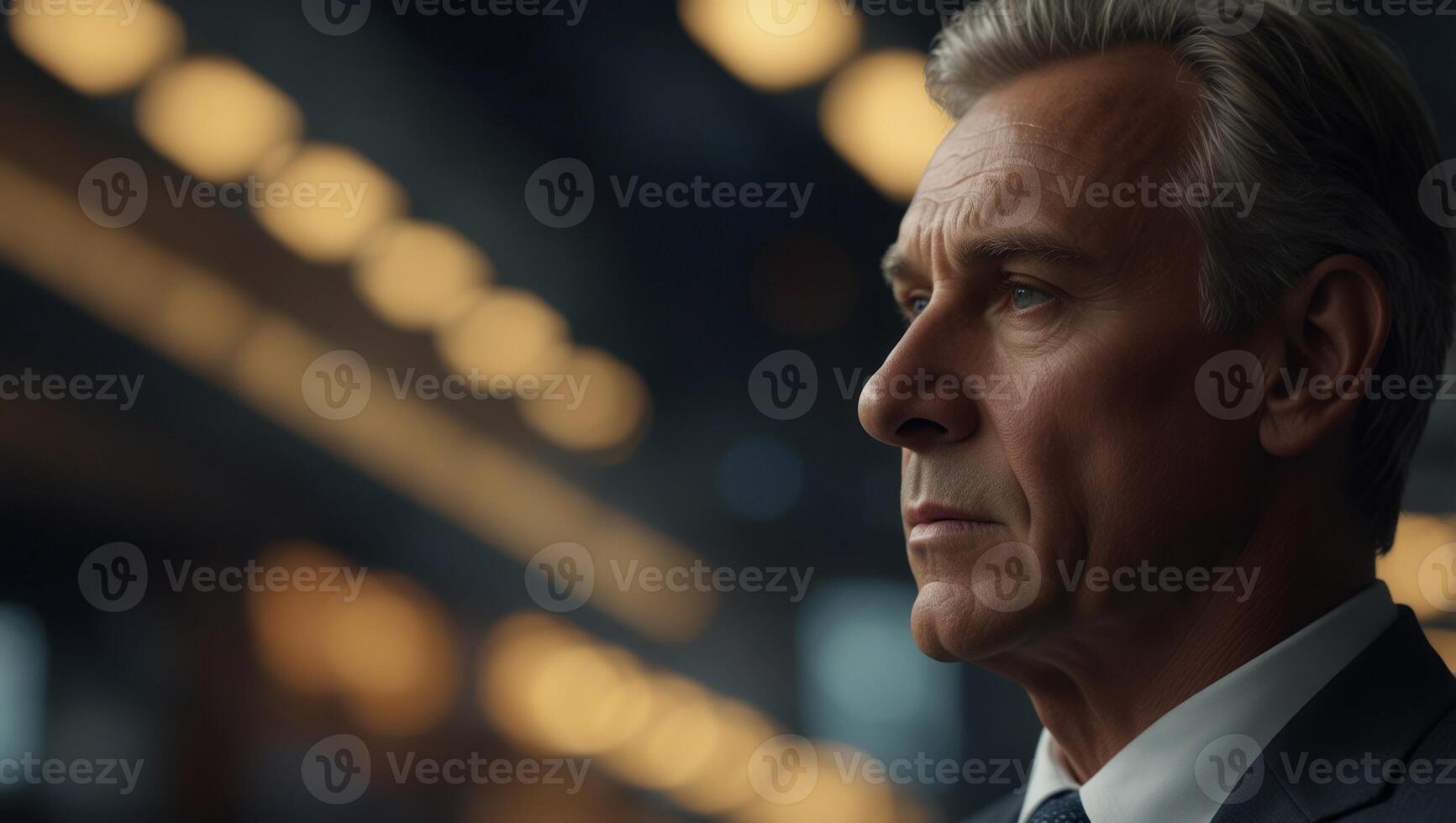 a leader looking towards the future, business vision. photo