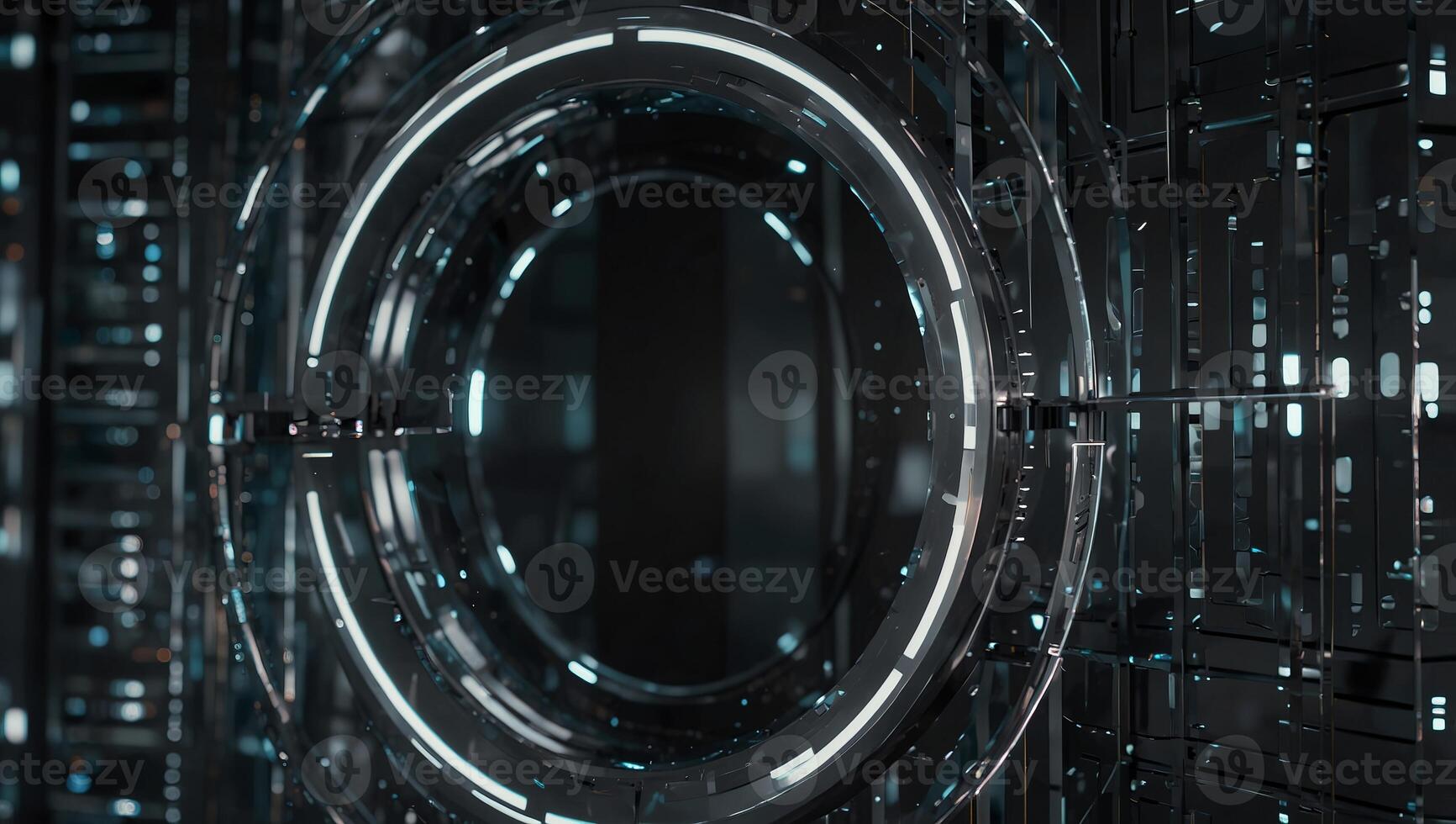 abstract futuristic grey circle line technology business backgro. photo