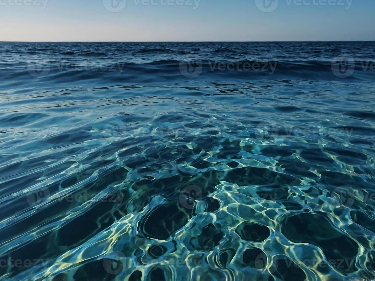 abstract beautiful water background with copy space for products or text, concept banner for beach holiday or beauty salon,. photo
