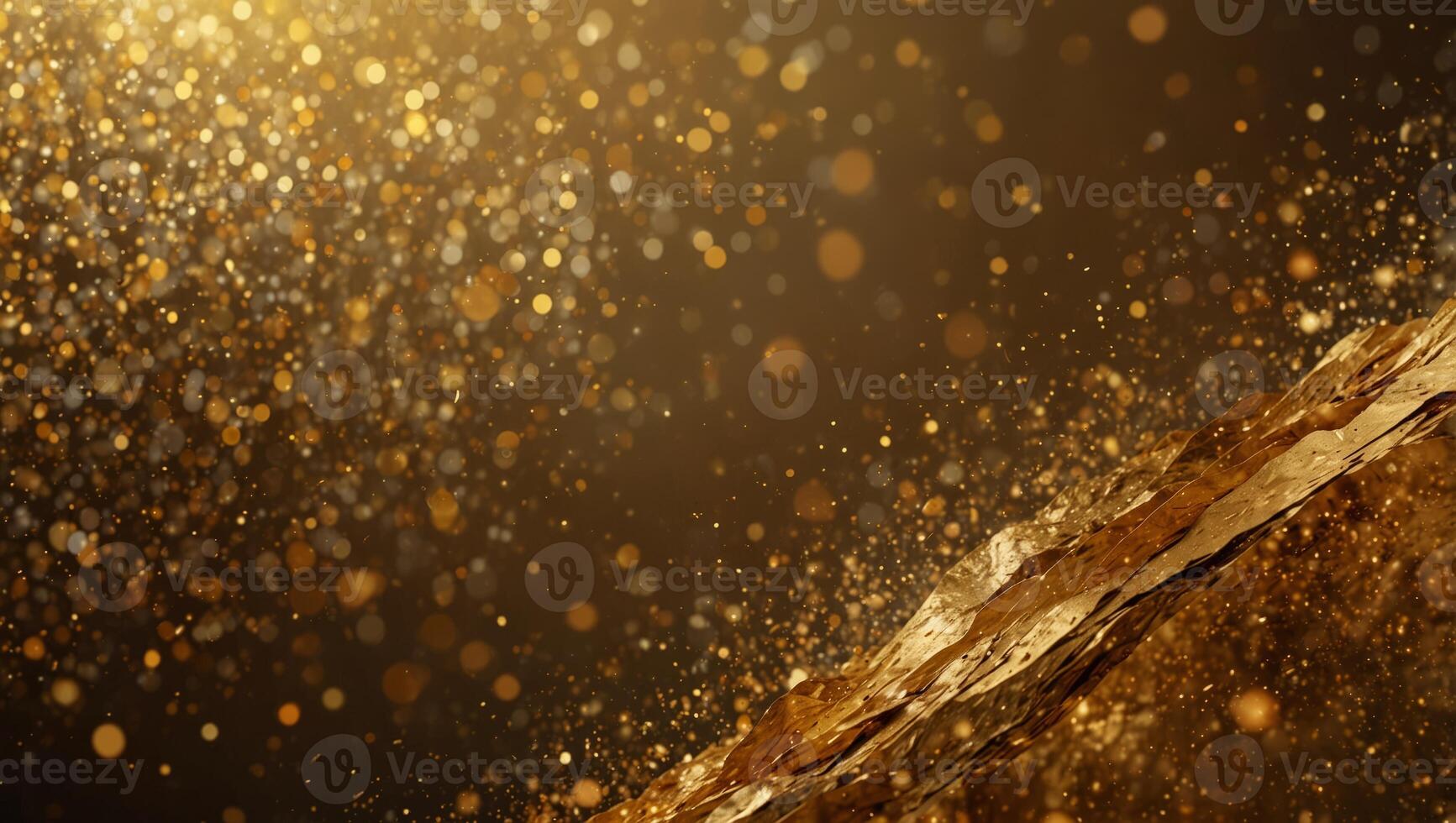 abstract golden background, gold leaf texture banner. photo
