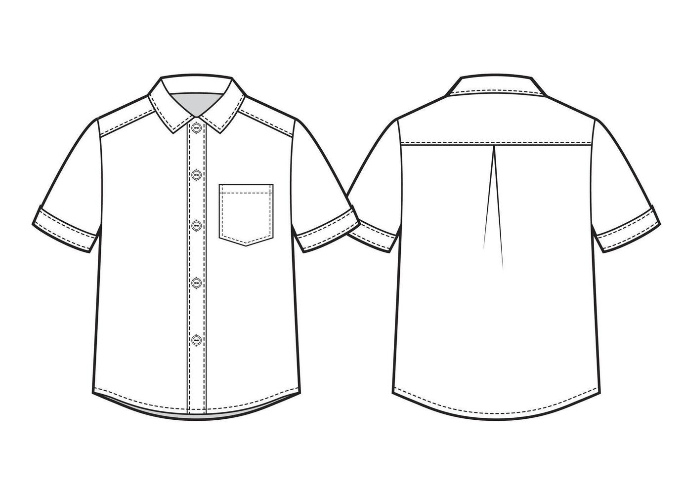 Baby shirt with short sleeves sketch vector