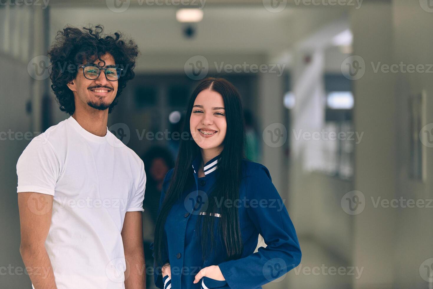 A compassionate African American doctor and a dedicated nurse collaborate harmoniously in a bustling hospital hallway, exemplifying the essence of teamwork in healthcare photo