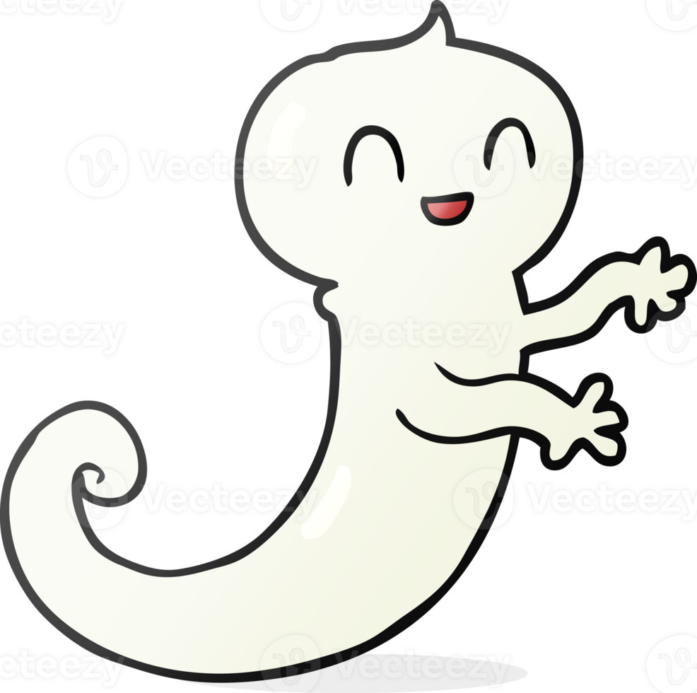 freehand drawn cartoon ghost drawing png
