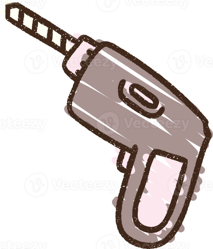 a drawing of a drill on a transparent background png