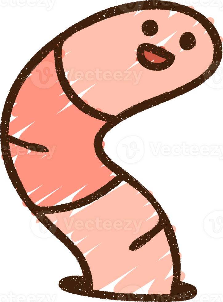 cartoon worm with a smile face png