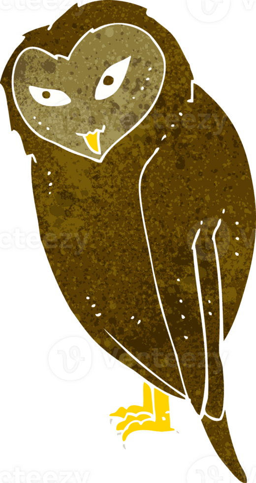an owl with a yellow beak and brown eyes png