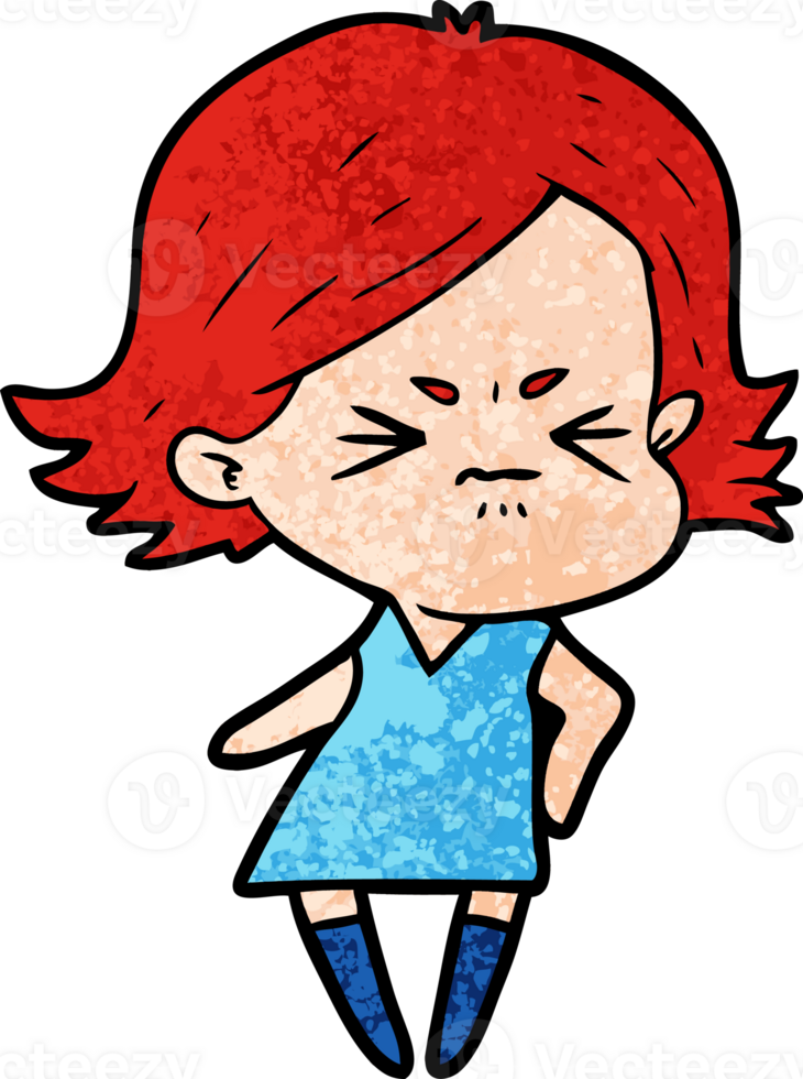 cartoon angry woman drawing png
