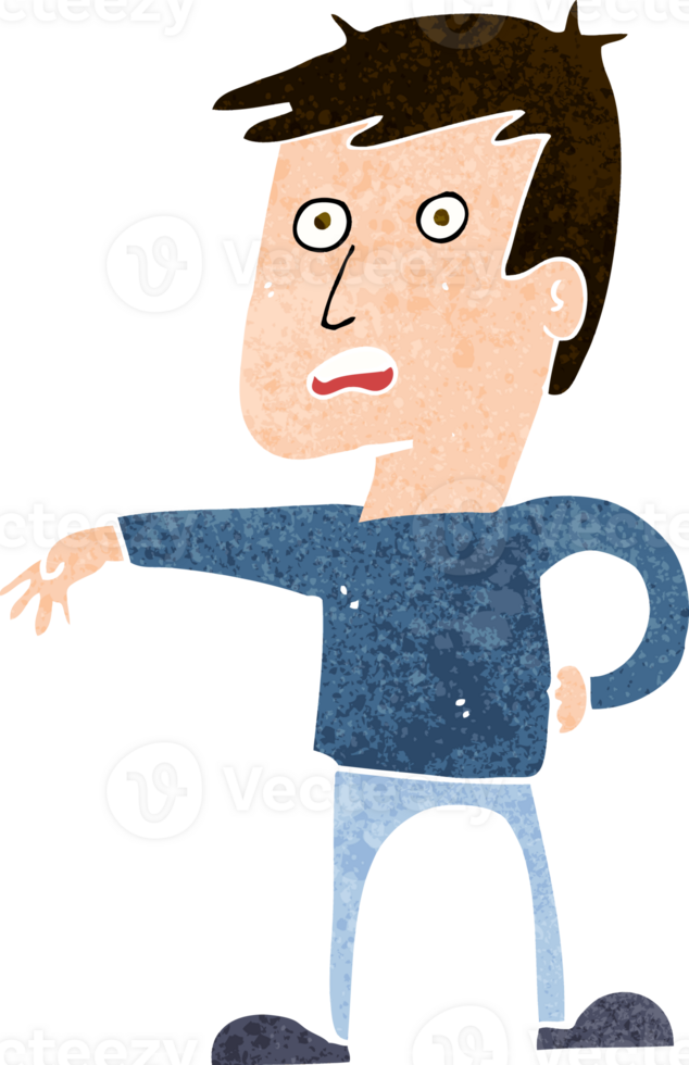 cartoon man pointing at something png