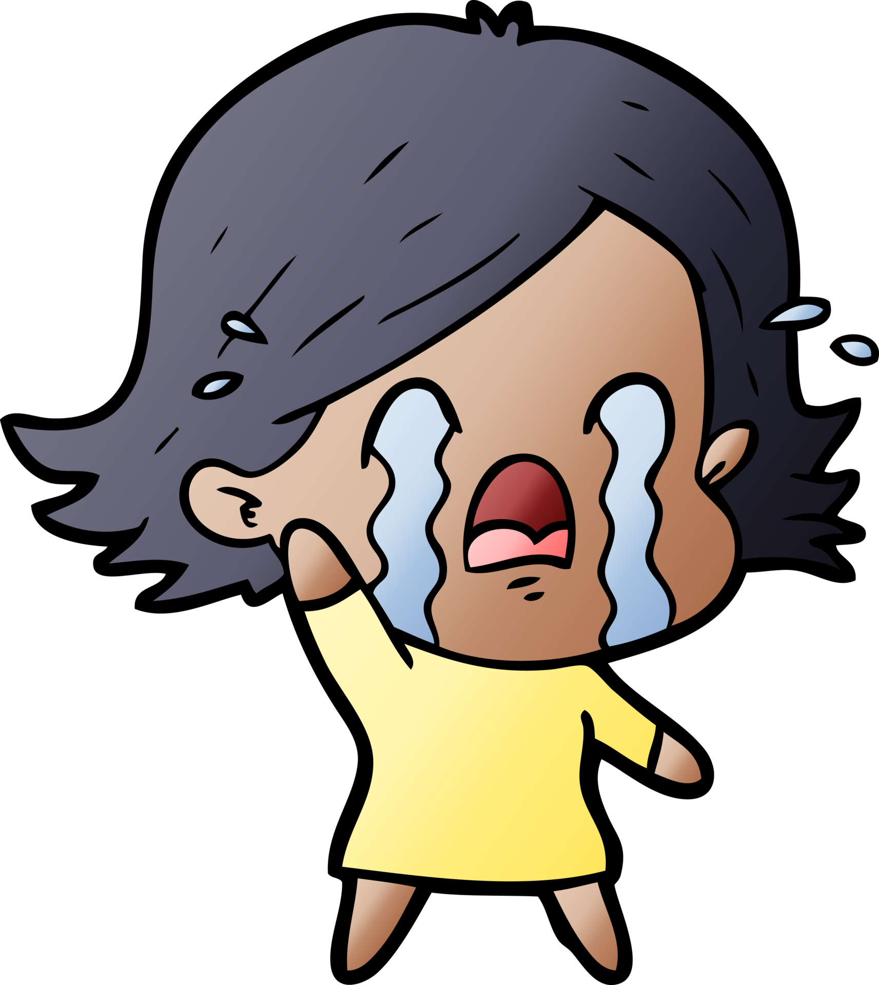 dibujos animados mujer llorando dibujo 46946650 PNG