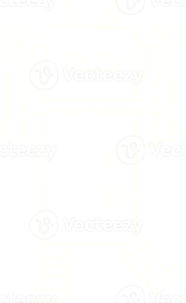 a robot drawing on a transparent background png
