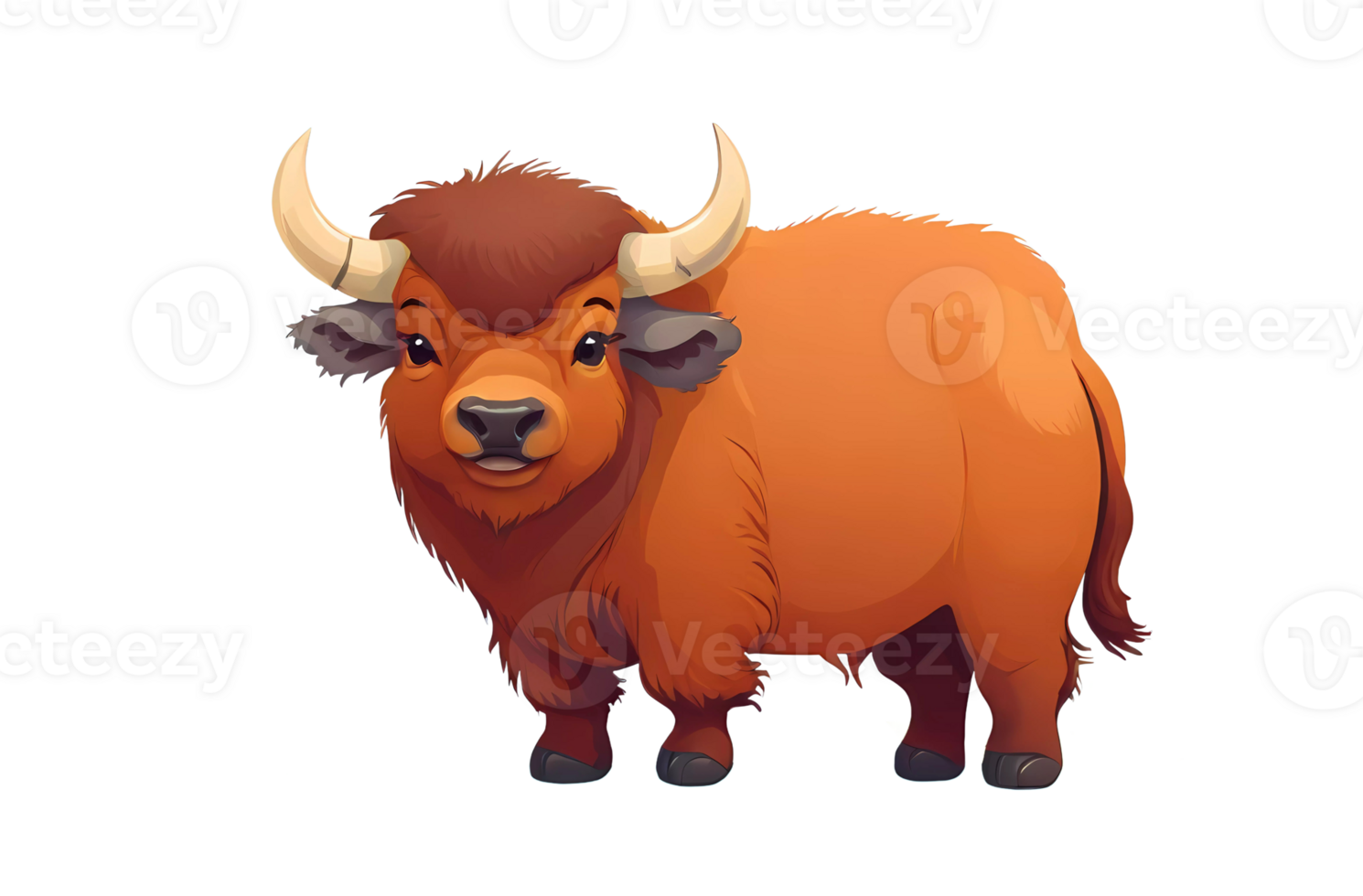 Cute yak, yak , cartoon yak, adorable yak, fluffy yak, baby yak, farm animal, wild animal, herbivore, highland cattle, furry animal, mountain animal, Asian animal, Tibetan, Nepal, friendly yak, png