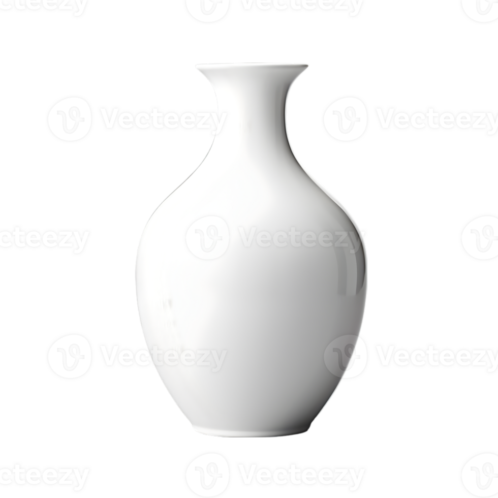 White vase on transparent background png