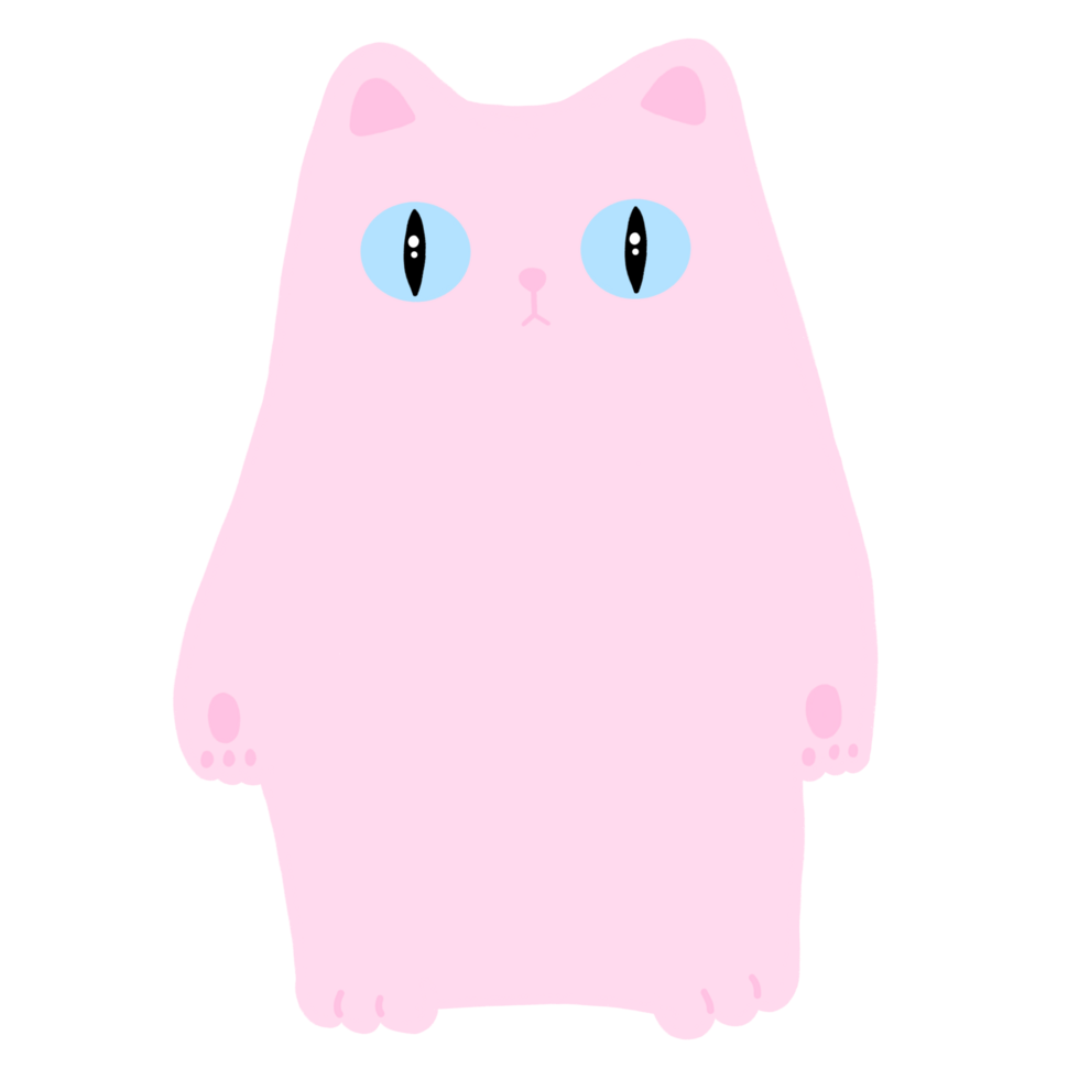 Cute Sphynx Cat Mascot Character Kawaii Cartoon illustration Cute Cat Cat Sticker Cute Element png