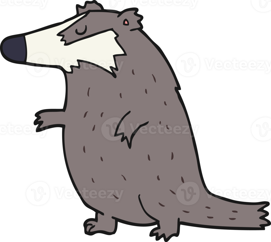 cartoon badger drawing png