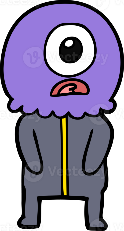 cartoon cyclops alien spaceman drawing png