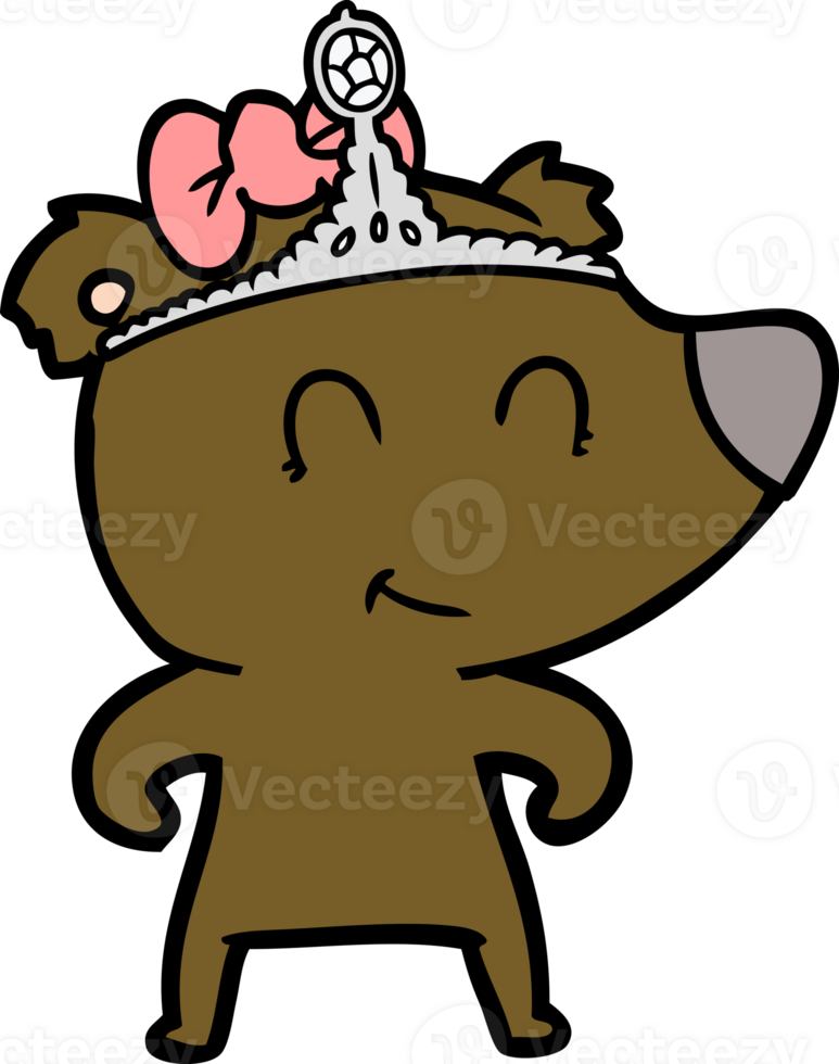 female bear cartoon drawing png