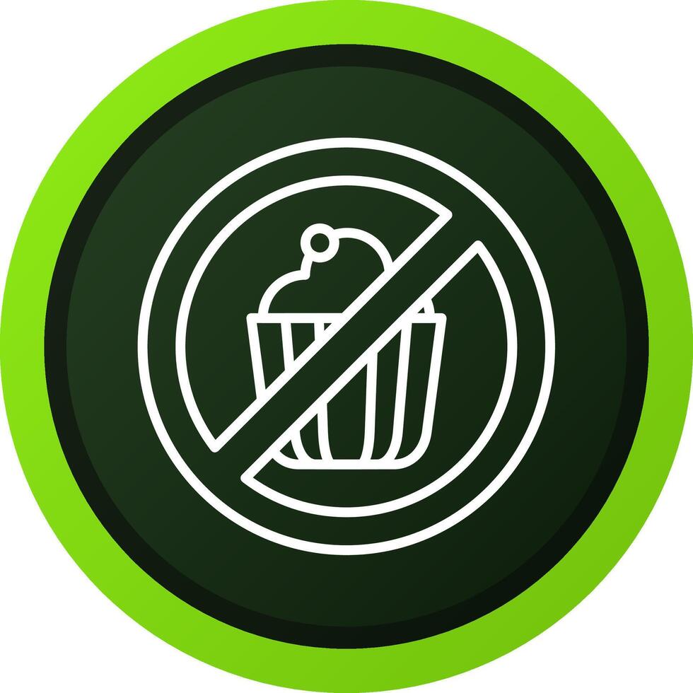 No Sweets Creative Icon Design vector