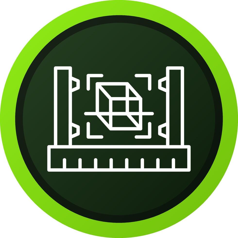3d Scanner Creative Icon Design vector