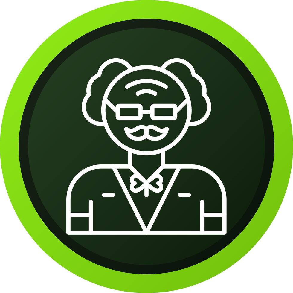 Old Man Creative Icon Design vector
