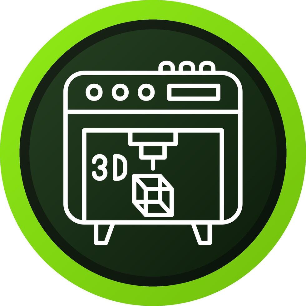 3d Printer Creative Icon Design vector