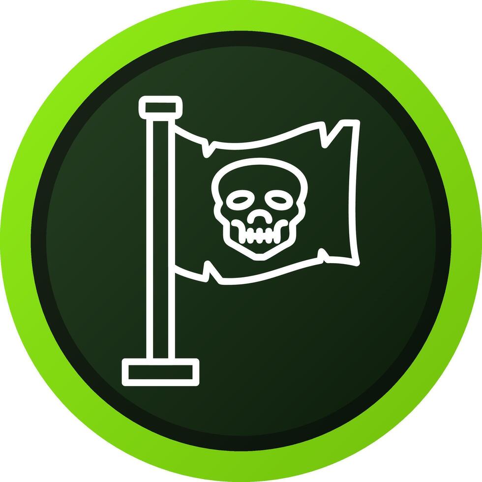 Pirates Flag Creative Icon Design vector