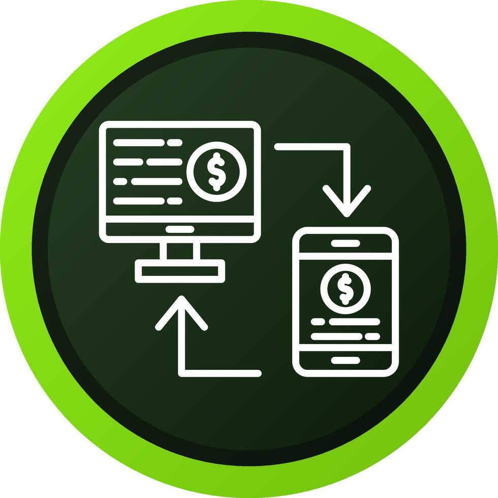 Online Transfer Creative Icon Design vector