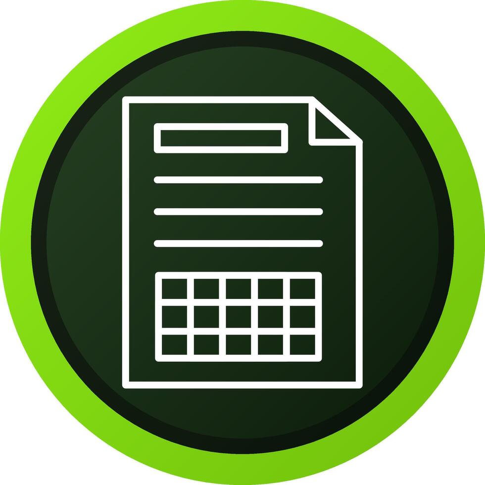 Spreadsheet Creative Icon Design vector