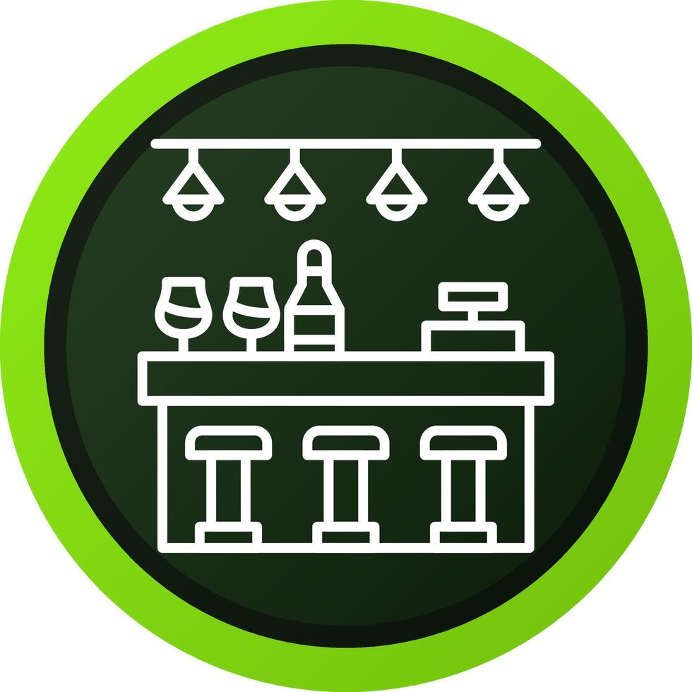 Bar Counter Creative Icon Design vector