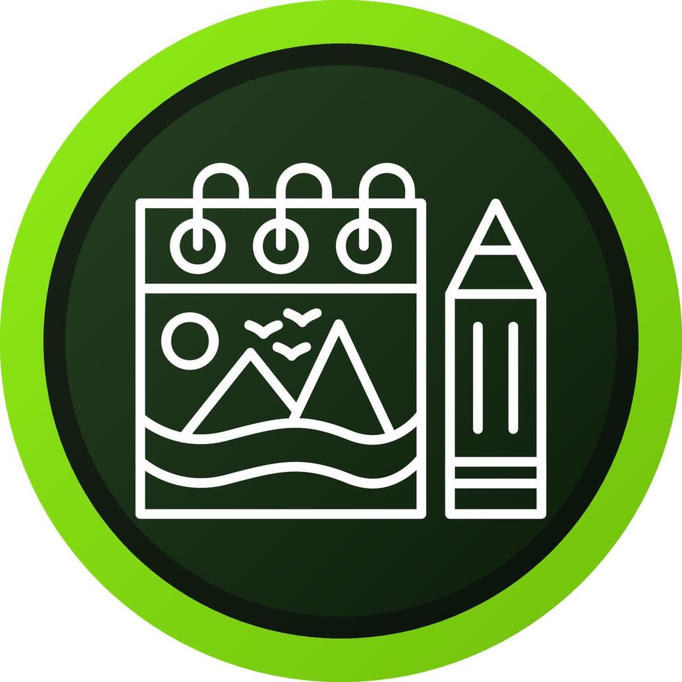 Sketchbook Creative Icon Design vector
