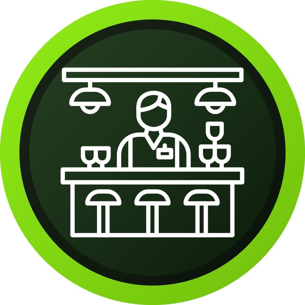Bar Counter Creative Icon Design vector