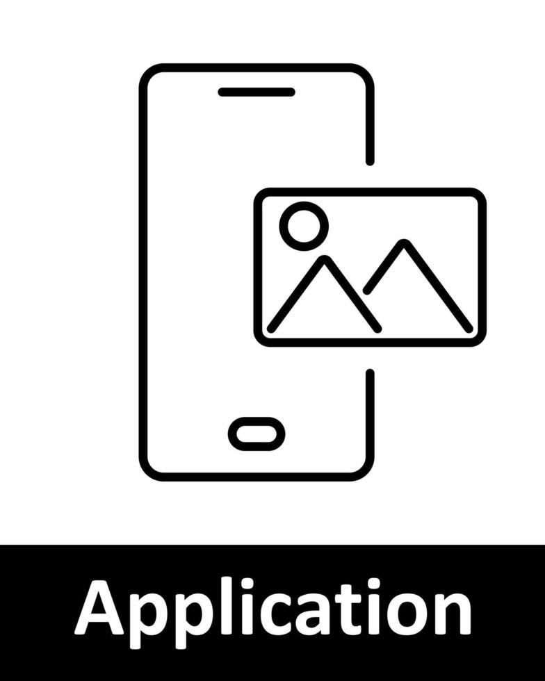 Application set icon. Smartphone, transfer, bell, image, upload arrow. Ideal for app development, mobile interfaces, notifications, media management, software tools, digital design. vector