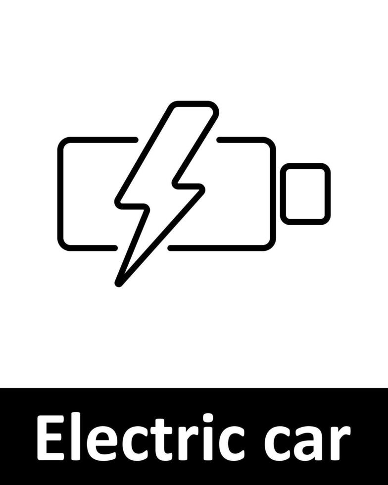 Electric car icons set. Battery, charger, lightning, plug, speed, home, vehicle, station, green energy, eco, fast charging. Line icons on beige background vector