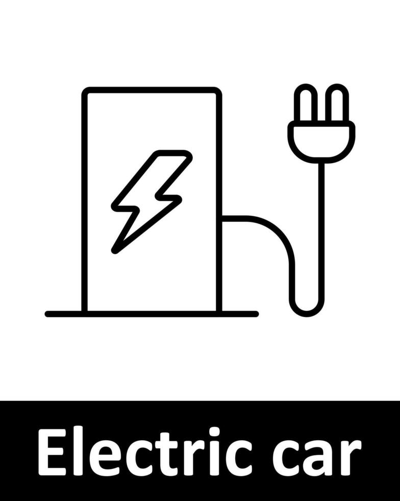 Electric car icons set. Battery, charger, lightning, plug, speed, home, vehicle, station, green energy, eco, fast charging. Line icons on beige background vector