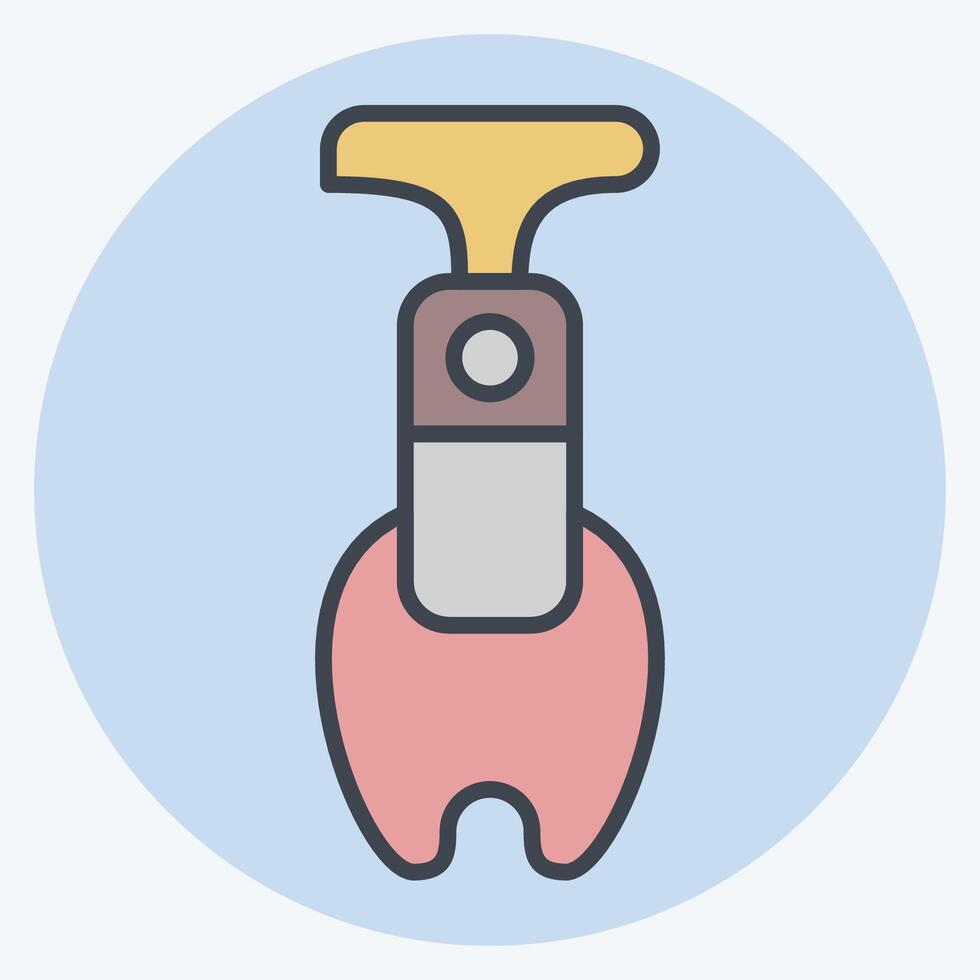 Icon Apple Corer. related to Kitchen Tool symbol. color mate style. simple design illustration vector
