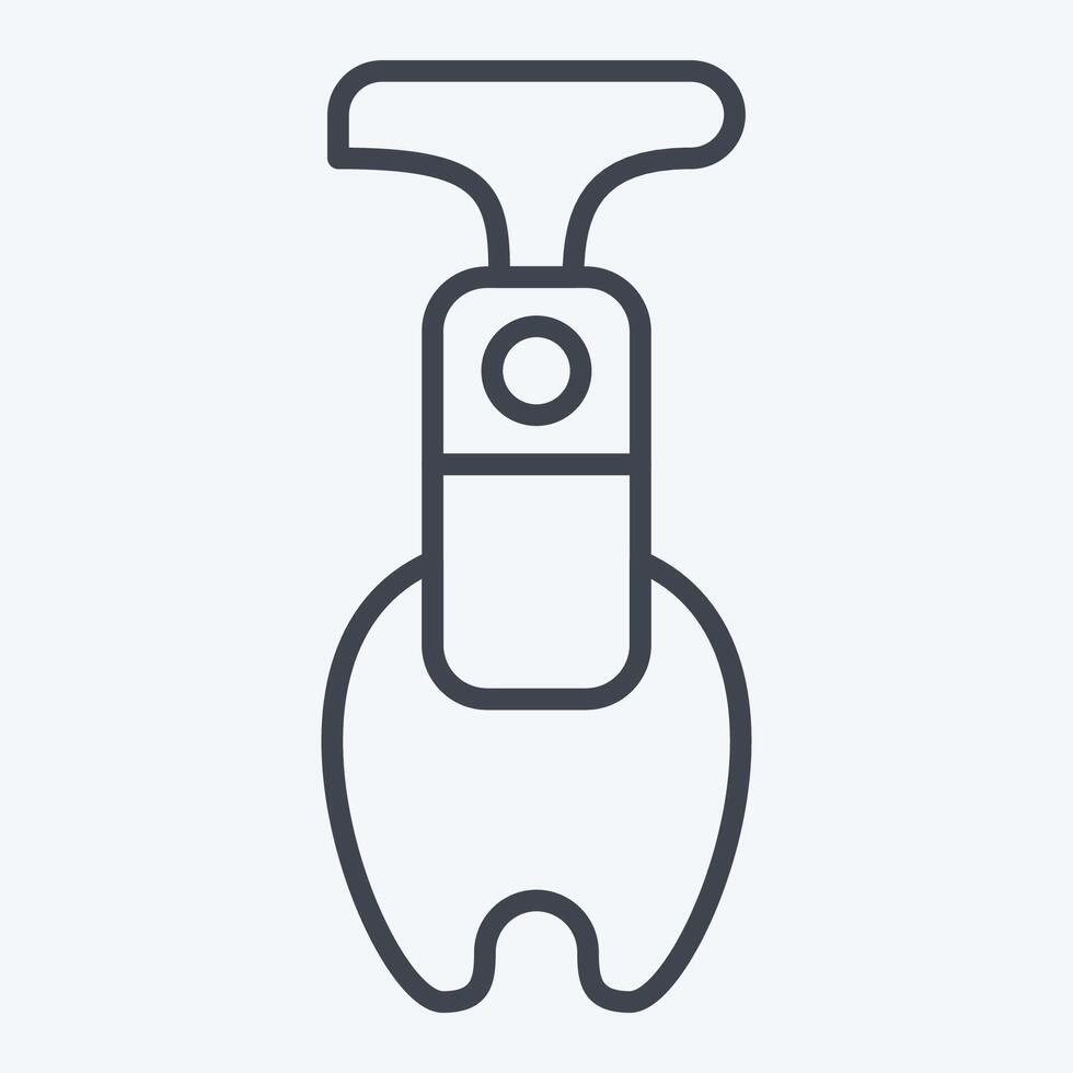 Icon Apple Corer. related to Kitchen Tool symbol. line style. simple design illustration vector