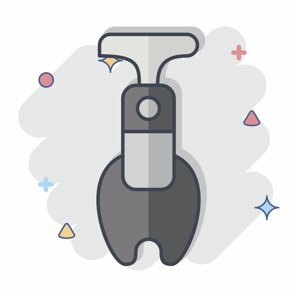 Icon Apple Corer. related to Kitchen Tool symbol. comic style. simple design illustration vector