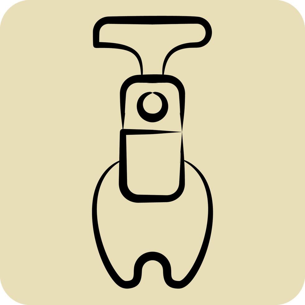 Icon Apple Corer. related to Kitchen Tool symbol. hand drawn style. simple design illustration vector