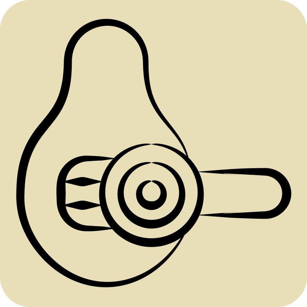 Icon Avocado Slicer. related to Kitchen Tool symbol. hand drawn style. simple design illustration vector
