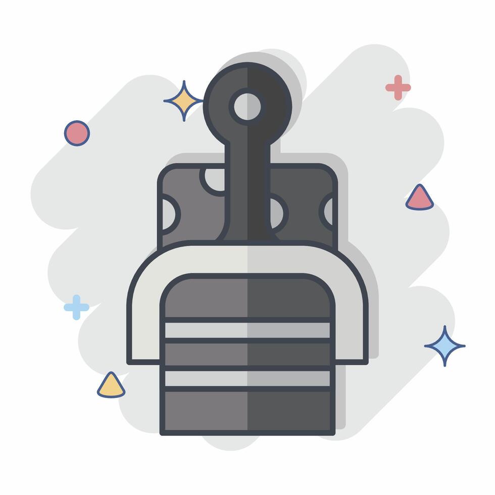 Icon Cheese Slicer. related to Kitchen Tool symbol. comic style. simple design illustration vector