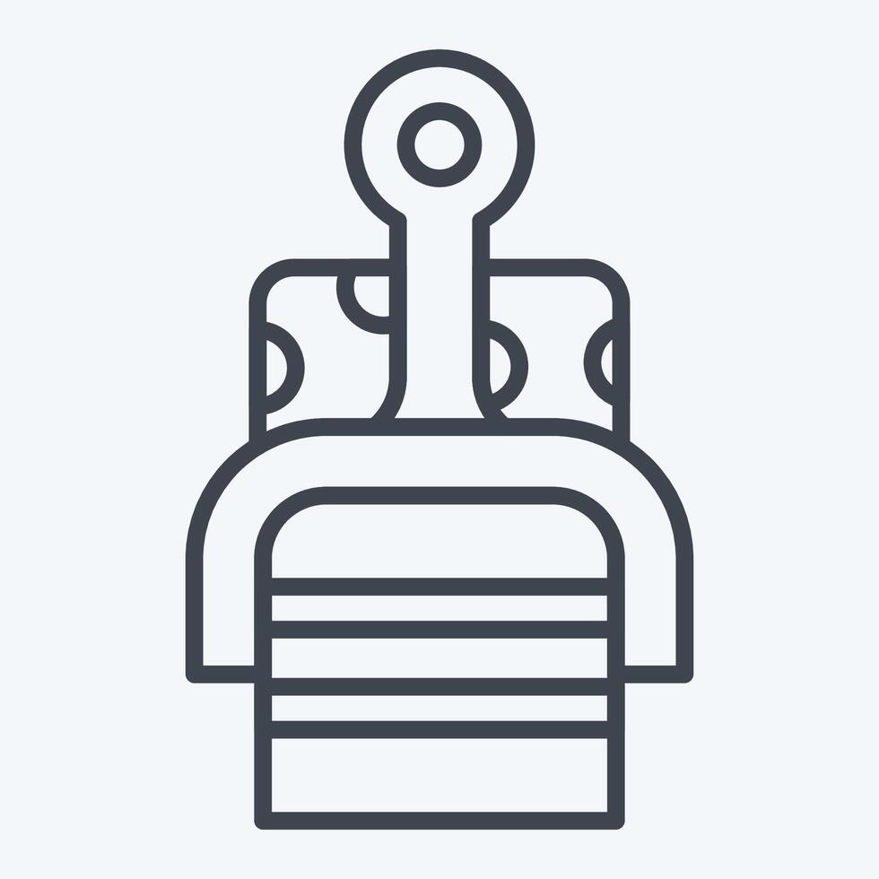 Icon Cheese Slicer. related to Kitchen Tool symbol. line style. simple design illustration vector